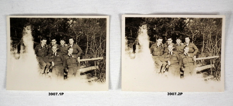 Two group photos the same of RAAF Airman