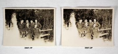 Two group photos the same of RAAF Airman