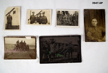 Group of photographs relating to the one soldier WW1.
