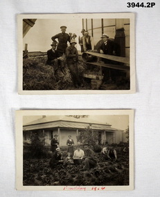 Two WW1 photos taken home front farm.