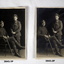 Two photos of two soldiers with a cane WW1.