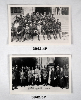 Two photos taken 1919 in YMCA Paris.