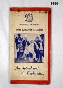 Document re evacuation of families in wartime.