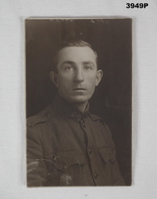 Photograph portrait of a soldier WW1.