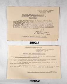 Documents relating to medical and badge wearing WW2
