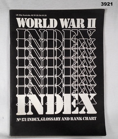Magazine collection index of glossary and rank chart.
