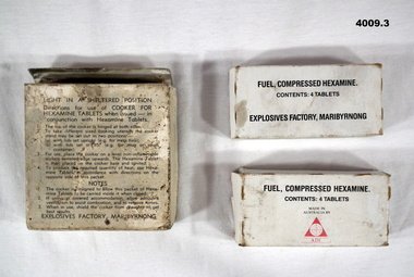 Compressed Fuel Hexamine tablets for stove.