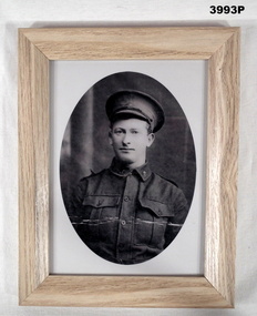 Portrait framed of a soldier AIF WW1
