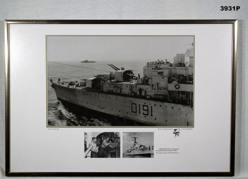 B & W photograph re 75th anniversary of the RAN.