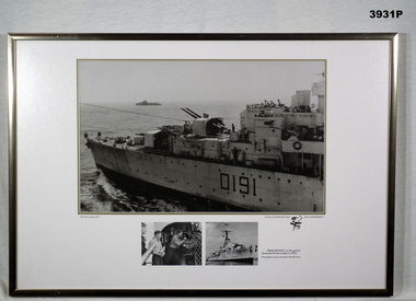 B & W photograph re 75th anniversary of the RAN.