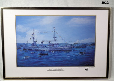 Colour print RAN re 75th anniversary,