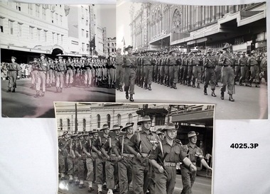 Photos relating to Soldiers marching through a City