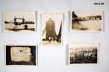 Five photos of views around London WW2