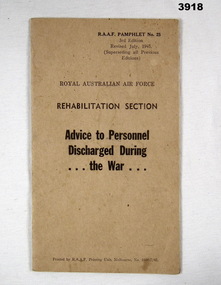 Rehabilitation advice for discharged RAAF personnel