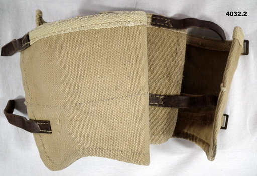 Pair of light khaki uniform gaiters.