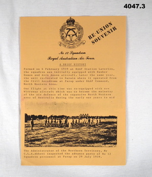 RAAF reunion with history of the unit.