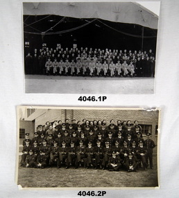 Two photographs of groups of RAAF personal.