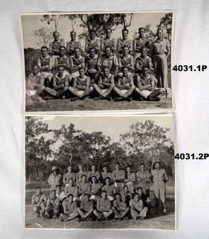 Two photographs re RAAF football teams WW2.