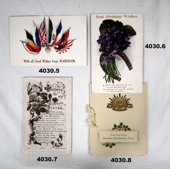 Four colour postcards from WW1.