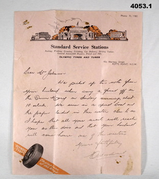 Letter on colour stationary  with letter head.