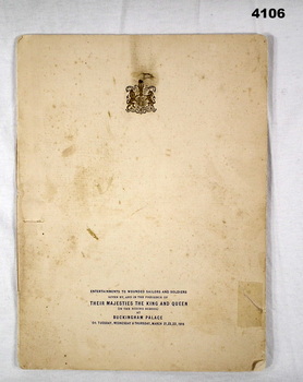 Invitation from the King and Queen 1916
