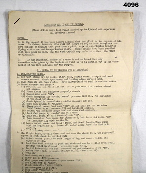 Sheet with drills for Lancaster Mk 1 & 3