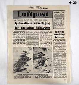Propaganda newspaper in German WW2