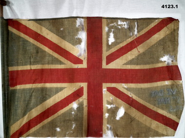 Union Jack flag mounted on a short stick