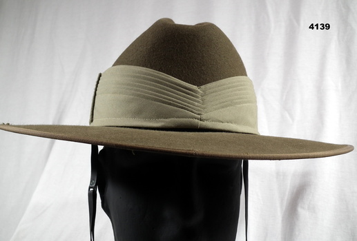 Australian slouch hat complete with pugaree and chin strap 
