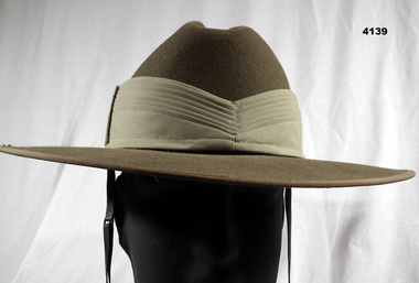 Australian slouch hat complete with pugaree and chin strap 