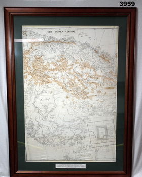 Map of  Central New Guinea framed.