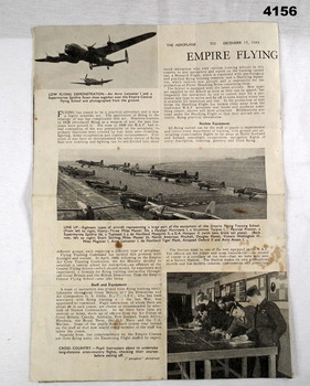 Four pages from a magazine called “Aeroplane”