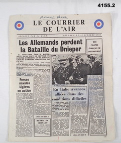 French Newspaper Le Courrier WW2