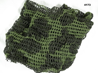 Section of camouflaged sweat rag.