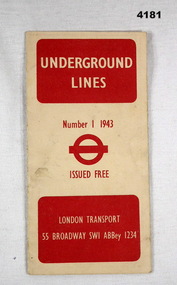 Map of London Underground lines 1943