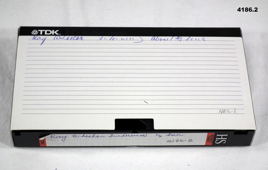VHS tape with interviews from Ray Wheeler.