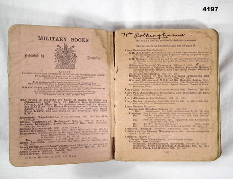 Infantry training manual in 4 sections 1914