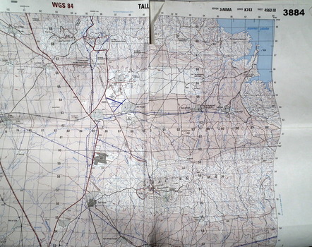 Four section map of areas re Iraq