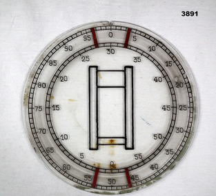 Tank turret indicator with graduations