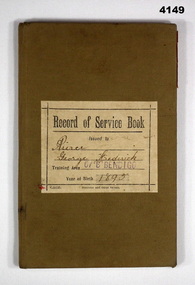 Administrative record - RECORD OF SERVICE BOOK WW1, 21.06.2011