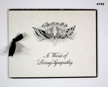 Card - SYMPATHY CARD, Atlas Press, Marlborough series, 1917