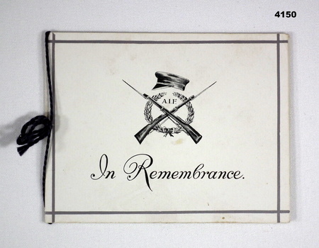 Sympathy cards re Frederick Pierce DCM.
