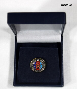 Defence veteran medal in case.