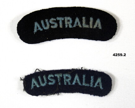 Two RAAF shoulder "Australia" felt patches.