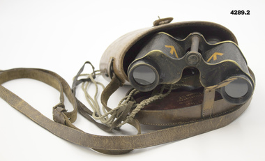 Pair of binoculars with case.