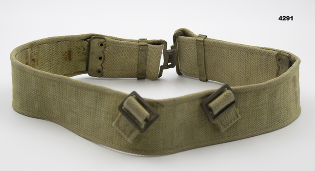 Webbing waist belt with back pack attachments.