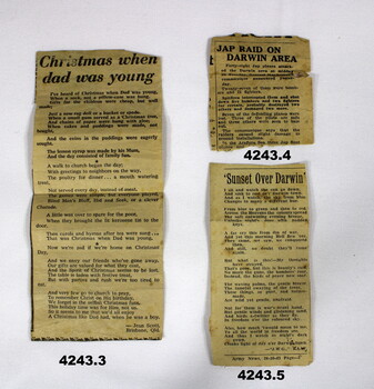 Sections of Newspapers collected in WW2