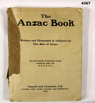 Book written ,illustrated by the men of ANZAC