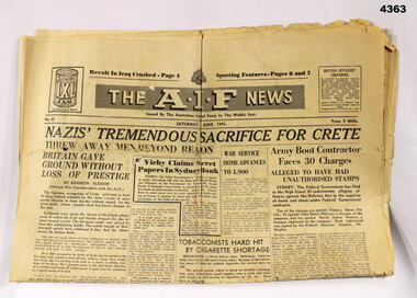 The AIF News Middle East edition 1941
