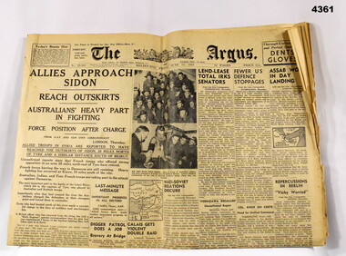 The Argus newspaper for 13 June 1941
